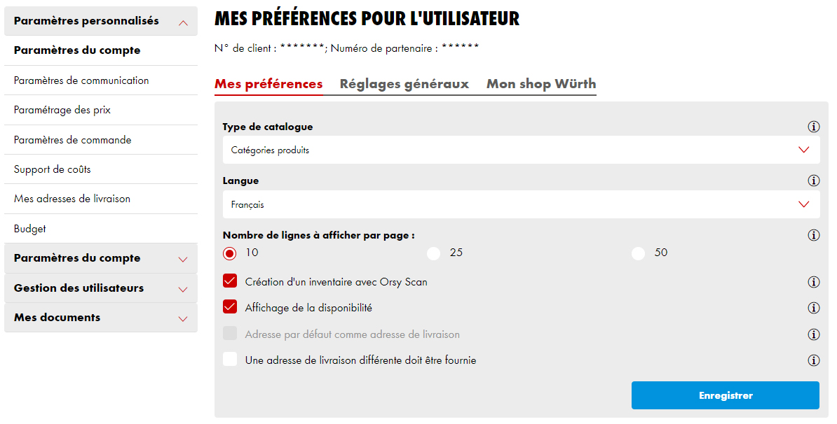 étape 3: Connectez-vous à l’online shop avec votre numéro de client et de partenaire.