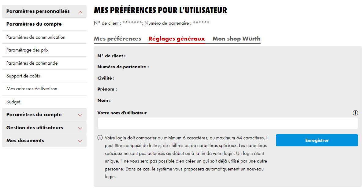 étape 4: Connectez-vous à l’online shop avec votre numéro de client et de partenaire.