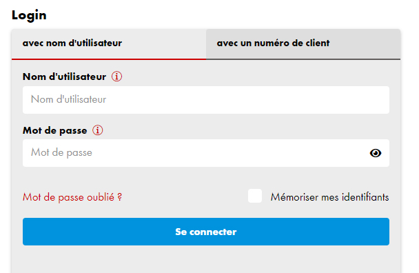 étape 5: Connectez-vous à l’online shop avec votre numéro de client et de partenaire.